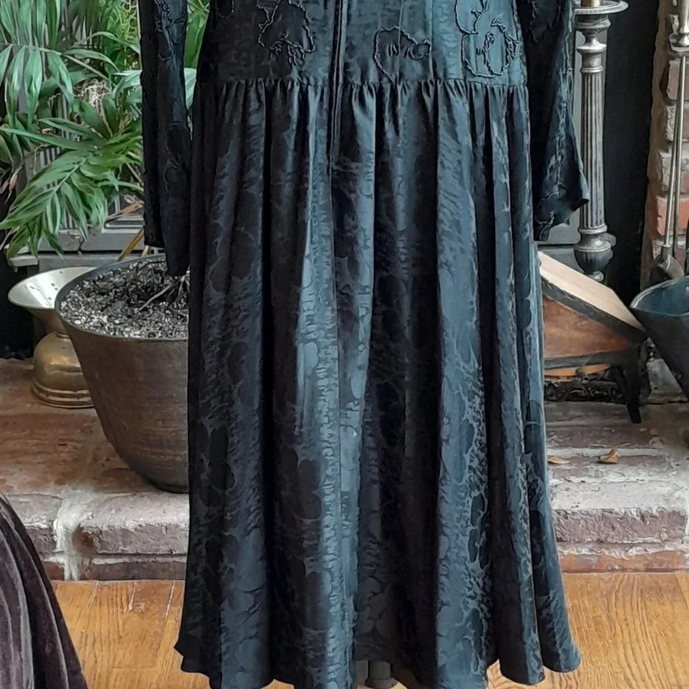 Vintage Jessica Young Beaded Silk Black Dress - Picture 4 of 7